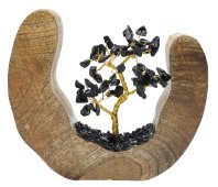Albero della Felicità Design Legno Tormalina Nera 17cm