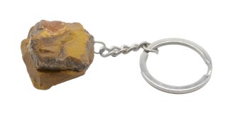 Portachiavi in occhio di tigre grezzo 3 cm