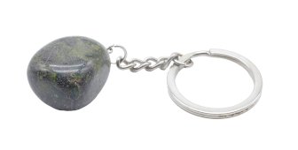 Portachiavi con diaspro del sangue di drago arrotolato di 3 cm