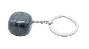 Portachiavi con diaspro Kambaba arrotolato 3 cm