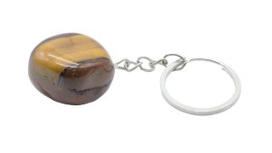 Portachiavi in occhio di tigre arrotolato 3 cm