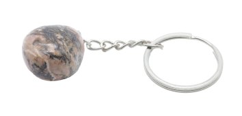 Portachiavi in rodonite arrotolato 3 cm