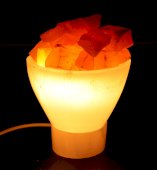 Lampada Selenite Ciotola & Cristalli 20cm