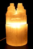Selenite Mountain Lampada doppia 20cm
