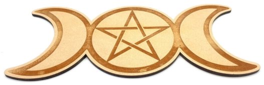 Targa in legno Triple Moon 25cm