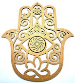 Targa da parete in legno Mano di Fatima 30cm