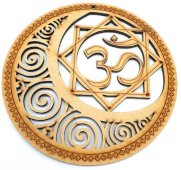 Placca da parete in legno OM Moon 30cm