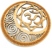 Piatto da parete in legno OM Moon 15cm