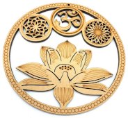 Piatto da parete in legno di loto OM 15 cm