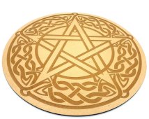 Placca in legno pentacolo 30 cm