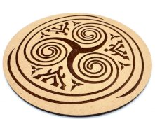Targa in legno Triskel 30 cm