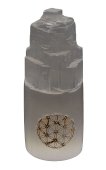 Monolite in selenite inciso 10cm - Fiore della Vita