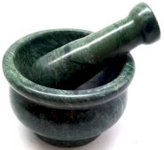 Mortaio di marmo verde 10 cm