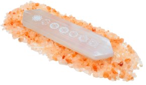 Punta Massaggio Selenite 7 Chakra 15cm