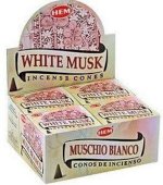 Incensi HEM Coni Muschio Bianco