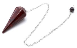 Pendolo conico in diaspro arcobaleno 3,5 cm