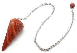 Pendolo conico diaspro rosso 3,5 cm