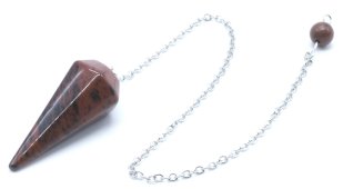 Pendolo conico in ossidiana di mogano 3,5 cm