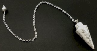 Pendolo a goccia Howlite 3 cm