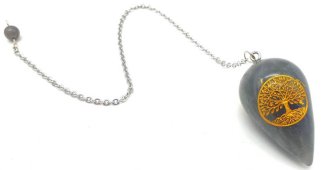 Pendolo inciso Albero della Vita 4 cm - Labradorite