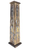 Porta incenso in legno a forma di totem Inca, 30 cm