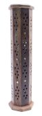 Portaincenso Legno Torre Ottagonale Motivi 30cm