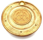 Triskell Portaincenso Rotondo in Legno 10cm
