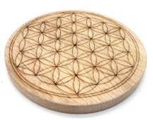 Porta incenso in legno Fiore della Vita 10 cm