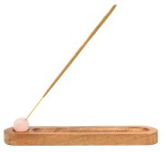 Porta Incenso Ski + Quarzo Rosa Forato 21cm