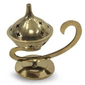 Bruciatore Resina Ottone Stelle Design 10cm