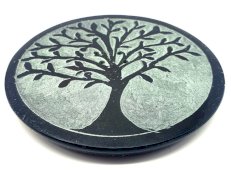 Portaincenso Pietra Rotondo Albero della Vita Sottile 10cm