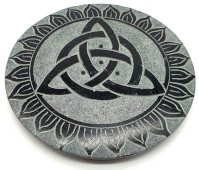 Portaincenso rotondo in pietra Trinity da 10 cm