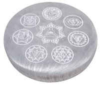 Porta Incenso Buddha Selenite 7 Chakra 10cm