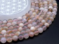 Perline di agata ciliegia da 10 mm su filo da 40 cm