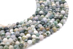 Perline di agata 6 mm su un filo di 40 cm
