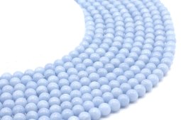 Perline di angelite 6 mm su un filo di 40 cm