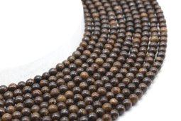 Perles Bronzite 4mm su fil 40cm