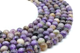 Perle di charoite 'AAA' 10 mm su filo da 40 cm