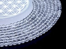 Perle di cristallo di rocca 6mm su filo da 40cm