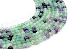 Fluorite Multi Beads 6mm su un filo di 40cm