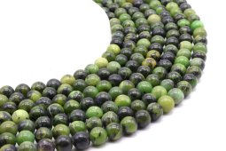 Perle di giada nefrite da 8 mm su filo da 40 cm