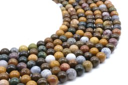Perle di diaspro oceaniche 8mm su filo 40cm
