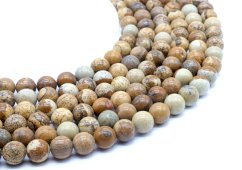 Jasper Landscape Beads 10mm su un filo di 40cm