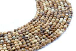 Jasper Landscape Beads 4mm su un filo di 40cm
