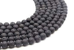 Perle di lava da 10 mm su filo da 40 cm