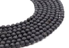 Perline di lava da 8 mm su filo da 40 cm