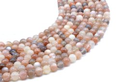 Perline multiluna da 6 mm su un filo da 40 cm