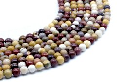 Mokaïte Jasper borda 6mm su un filo di 40cm