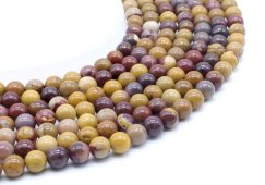 Perle di Jasper Mokaïte da 8 mm su un filo da 40 cm