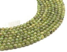 Perline di peridoto da 6 mm su filo da 40 cm